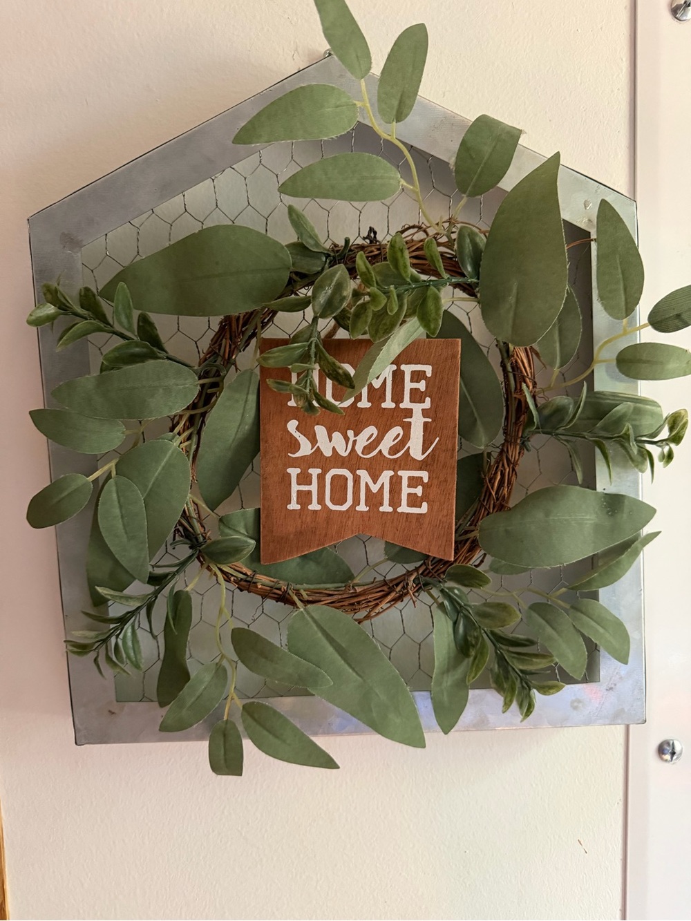 Hobby Lobby Green Eucalyptus 'Home Sweet Home' Wreath